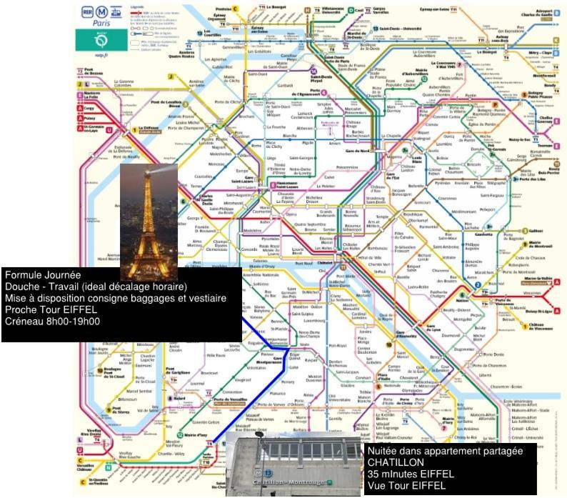 Eiffel Citea Access Dayroom Espace Paris Sans Nuitee Et Chambre Partagee Chatillon Nuitee -- Repos Journee Ou Espace Travail 8-19H Proche Tour Eiffel Ou Usage Bureau A L'Heure En Journee -- Nuitee Chatillon Avenue Paris Extérieur photo